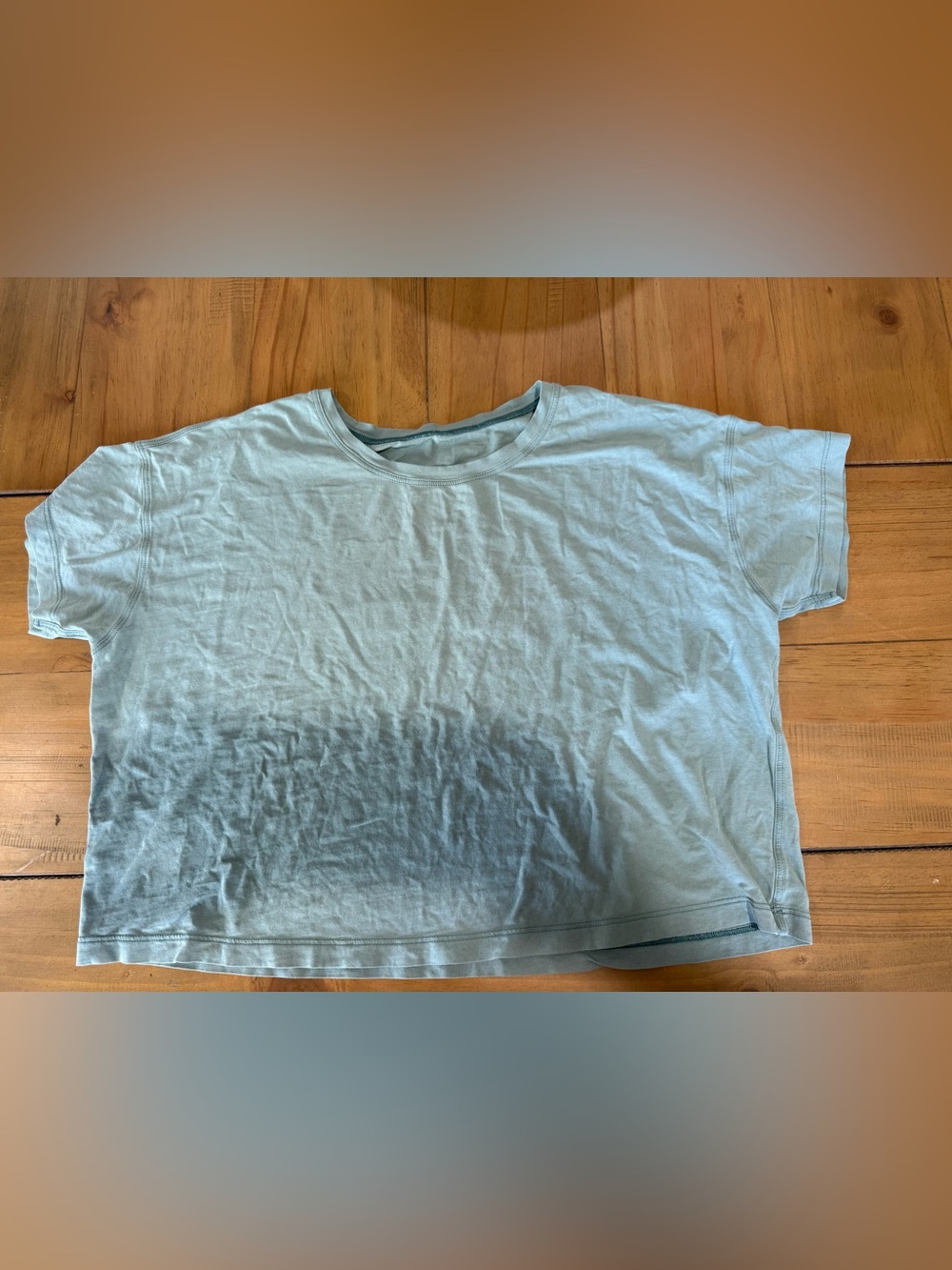 lululemon athletica Pale Green Cropped Crew Tee